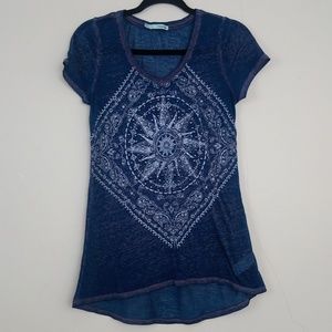 Maurices Lightweight Burnout Style Short Sleeve V Neck T-shirt Top